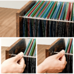 Pramoninio stiliaus dokumentų spinta su ratukais