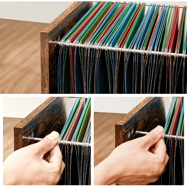 Pramoninio stiliaus dokumentų spinta su ratukais