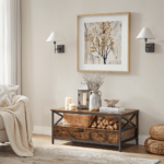 Pramoninio stiliaus kavos staliukas su stalčiais (4)