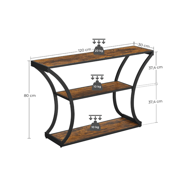 Modernus “rustic” stiliaus konsolinis staliukas | 30 x 120 cm