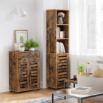 Rustic ruda, siaura vonios kambario spintelė (3)