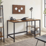 Rustic stiliaus kompiuterinis stalas | 2 lentynos | 60 x 140 cm