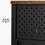 Industrinio stiliau TV staliukas |Iki 55 colių televizoriui | 40 x 120 cm | Ruda