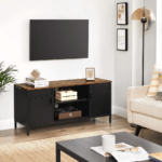 Industrinio stiliau TV staliukas |Iki 55 colių televizoriui | 40 x 120 cm | Ruda
