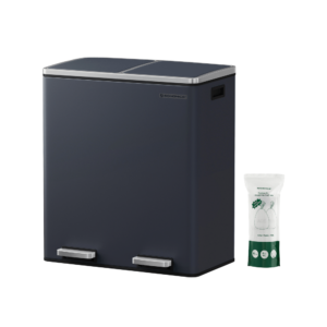 Tamsiai pilka šiukšliadėžė 60 litrų (2 x 30 L)