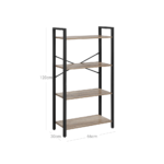 Tvirta plati pastatoma lentyna | Industrinio stiliaus pilka | 4 lentynos