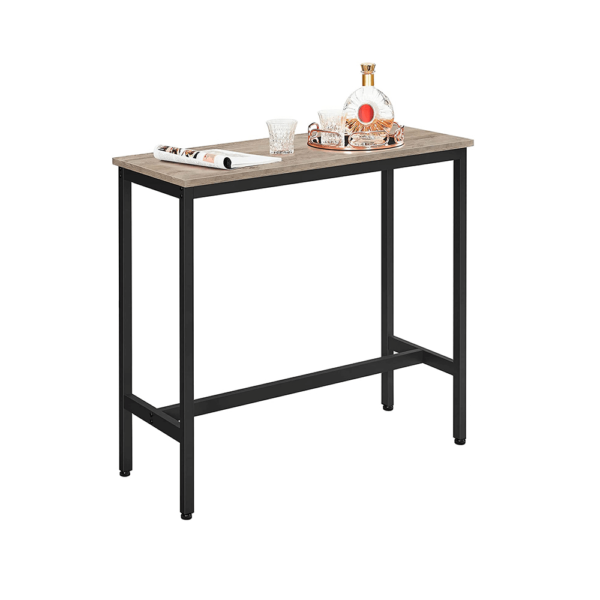 Industrinio stiliaus baro stalas | 40 x 100 cm | “Rustic” pilka