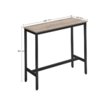 Industrinio stiliaus baro stalas | 40 x 100 cm | “Rustic” pilka