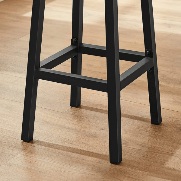 Apskritos pusbario kėdės 65 cm | 2 vnt. kompl. | Pilkšva