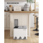 Šiukšlių dėžė su 3 skyriais ir pedalais 24l