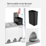 Šiukšlių dėžė su 3 skyriais ir pedalais 24l