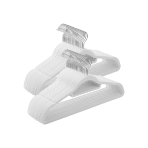 Baltos spalvos pakabų rinkinys 50vnt