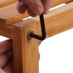 Bambukinė vonios lentyna