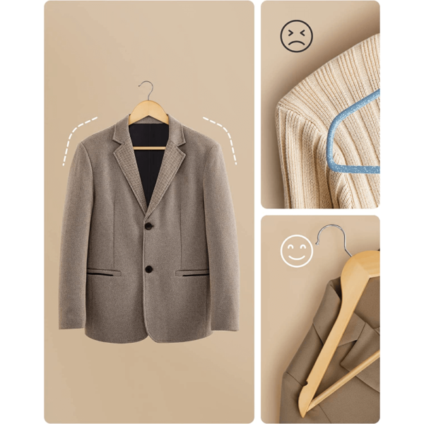 Medinės pakabos iš klevo medienos 20vnt