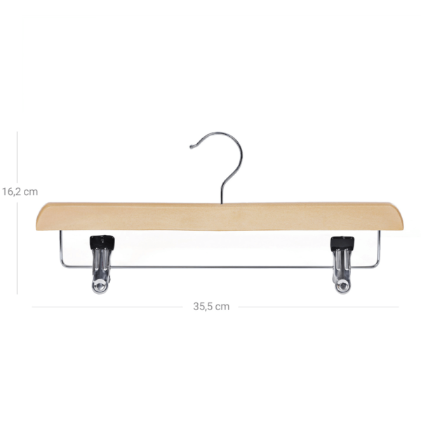 Medinių pakabų rinkinys kelnėms 8 vnt