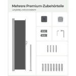 Antracito spalvos šoninė markizė 180x300cm (3)