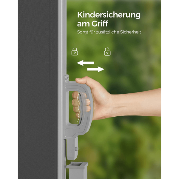 Antracito spalvos šoninė markizė 180x300cm (4)