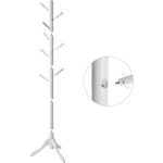 Balta prieškambario paltų kabykla | 8 kabliukai | 175 cm