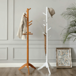 Balta prieškambario paltų kabykla | 8 kabliukai | 175 cm