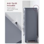 Antracito spalvos vonios spintelė 30 x 55 x 82 cm