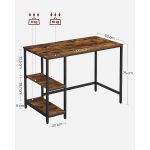 Industrinio stiliaus rašomasis stalas su lentynėlėm 50 x 100 x 75 cm (3)