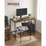 Industrinio stiliaus rašomasis stalas su lentynėlėm 50 x 100 x 75 cm (4)