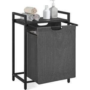 Skalbinių krepšys Vonios spintelė | Ištraukiama | Pilka| 65L