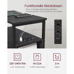 Šoninis staliukas svetainėje Naktinis staliukas miegamajam su USB rozetėmis (5)
