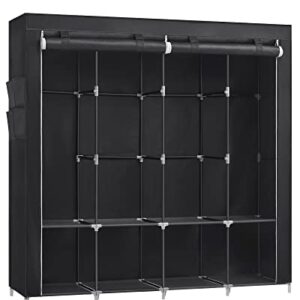 Rūbų spinta kabykla su lentynomis ir uždarymu 45 x 170 x 167 cm