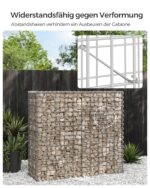 Gabionų krepšiai su 5 x 10 cm dydžio akutėmis akmenims, 10 vnt.