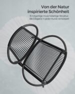 Lauko baldų komplektas 3 dalių su staliuku | Balkonui, terasai | Juoda