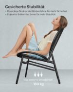 Lauko baldų komplektas 3 dalių su staliuku | Balkonui, terasai | Juoda