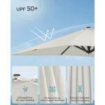 Smėlio spalvos lauko skėtis, reguliuojamo kampo