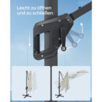 Smėlio spalvos lauko skėtis, reguliuojamo kampo