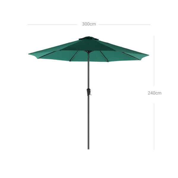 Skėtis Ø 300 cm tamsiai žalias