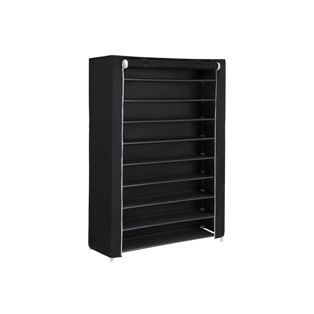 10-Tier-Shoe-Rack-RXJ00H-1 Batų spintelė su tambūro durelėmis juoda