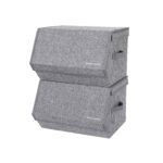 2 laikymo dėžės su atlenkiamais dangčiais