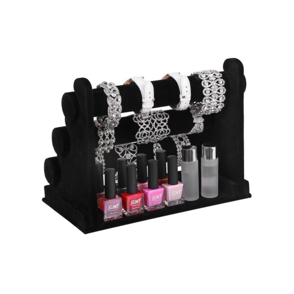 Apyrankių stovas aksominis juodas