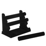 Apyrankių stovas aksominis juodas