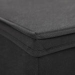 Sandėliavimo dėžės 3 vnt., juodos spalvos