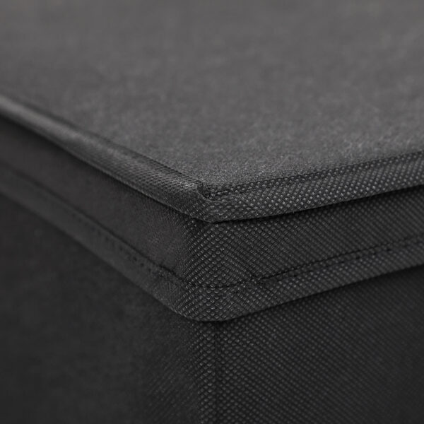 Sandėliavimo dėžės 3 vnt., juodos spalvos