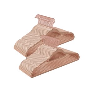 50 aksominių drabužių pakabų rinkinys šviesiai žalios spalvos