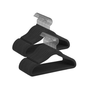 50 vaikiškų drabužių pakabų rinkinys su 360° kampu besisukančiais kabliukais