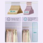 50 aksominių pakabų rinkinys, švelniai violetinės spalvos