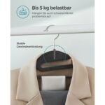 Drabužių pakaba plastikinė 20 vnt. juodai ruda