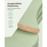 Drabužių pakaba medinė 20 vienetų šviesiai žalia-sidabrinė