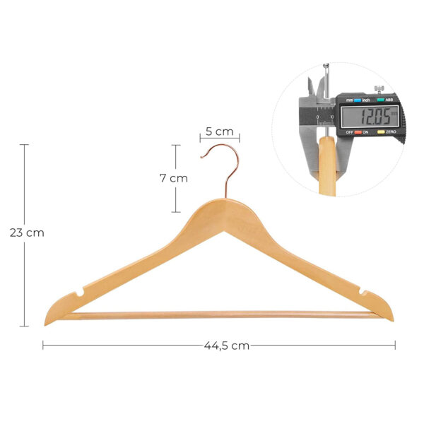 20 medinių kabyklų rinkinys
