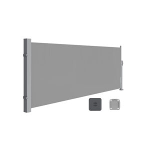 Šoninė markizė su plienine dėže, atspari rūdims ir ištraukiama