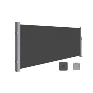 Šoninė markizė su plienine dėže, atspari rūdims ir ištraukiama