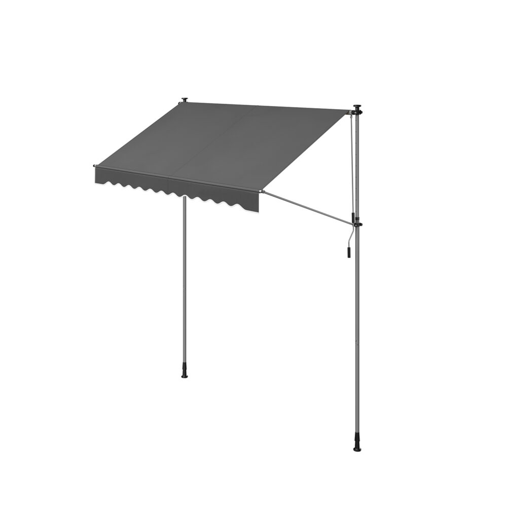 GSA252G02-1 Tentas su rankine alkūne 250 x 120 cm antracito spalvos